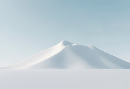 A minimalist mountain landscape