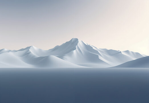 A minimalist mountain landscape