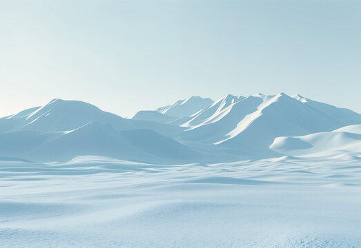 A minimalist mountain landscape
