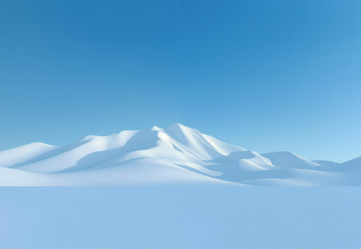 A minimalist mountain landscape