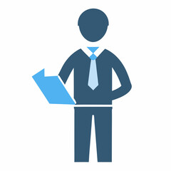 Professional presents financial report in short clear business update today
