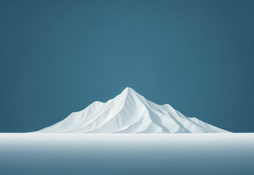 A minimalist mountain landscape