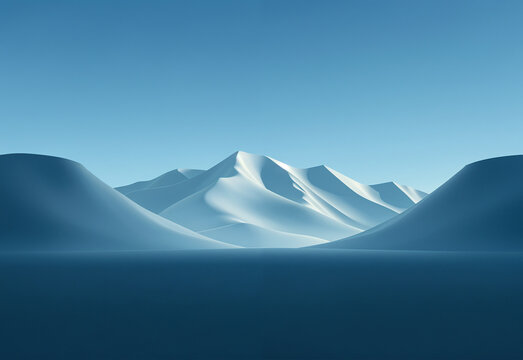A minimalist mountain landscape