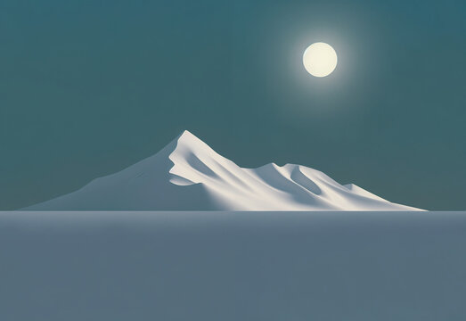 A minimalist mountain landscape