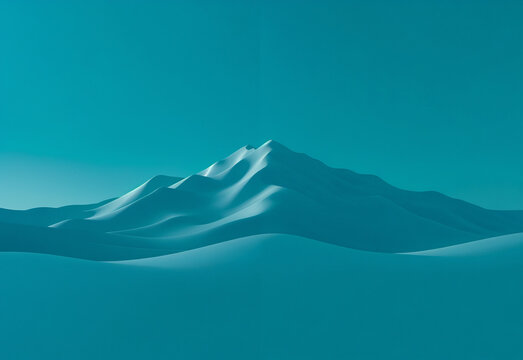 A minimalist mountain landscape