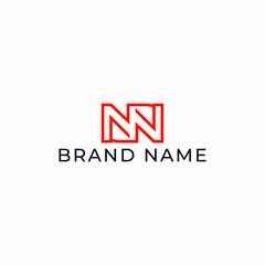 ILLUSTRATION LETTER NN GEOMETRIC LINE LOGO ICON BLACK COLOR TEMPLATE SIMPLE MINIMALIST ELEMENT DESIGN SIMPLE VECTOR GOOD FOR APPS, BRAND 