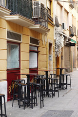 A bar at the old town street in Murcia, Spain