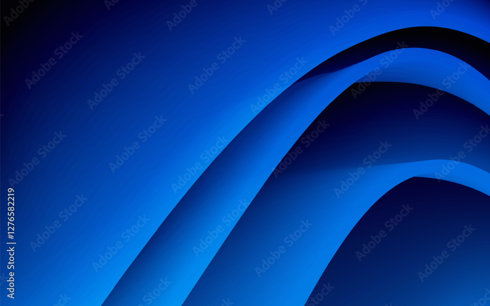 Poster blue abstract wave background modern design curve shape layer