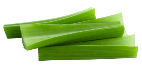 fresh celery isolated over a transparent background.