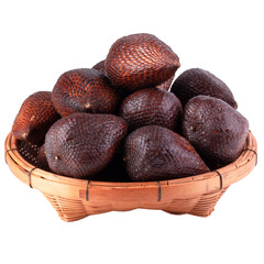 Salak fruit or snake fruit isolated on transparent background.