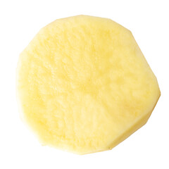 Raw Potato sliced isolated on transparent background