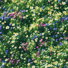 padr&atilde;o floral, padr&atilde;o seamless, rosas, margaridas, flores amarelas, bot&otilde;es decorativos, folhas verdes, decora&ccedil;&atilde;o rom&acirc;ntica, fundo em tons past&eacute;is, padr&atilde;o cont&iacute;nuo, composi&ccedil;&atilde;o floral, buqu&ecirc; de flores, 