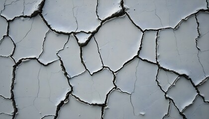Obraz premium a cracked wall with white paint and cracks