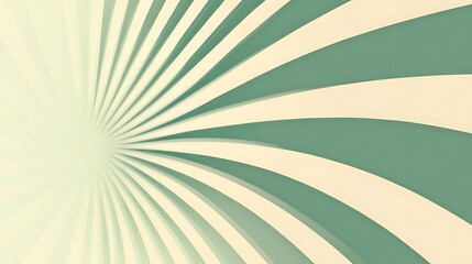Abstract Green and Beige Radial Lines Design