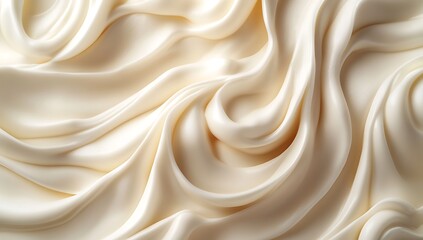 Obraz premium Smooth and Fluffy Cream Texture for Beauty and Food Industry Needs
