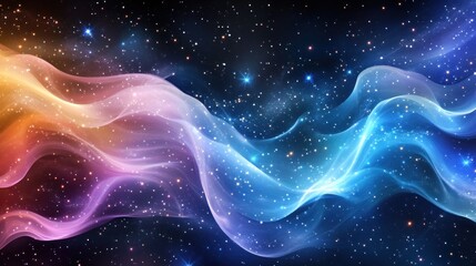 Obraz premium Celestial Wave: A Symphony of Cosmic Colors