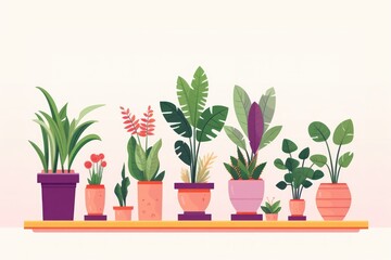 Fototapeta premium Plant flower leaf arrangement.