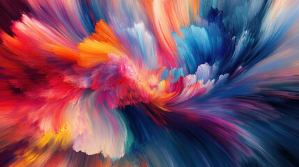 Vibrant Abstract Swirls of Color Capturing the Dynamic Movement and Energy of Paintbrush Strokes in a Mesmerizing Display of Light and Artistic Expression