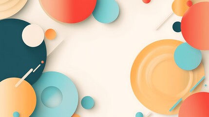 Abstract Colorful Circles Design Background