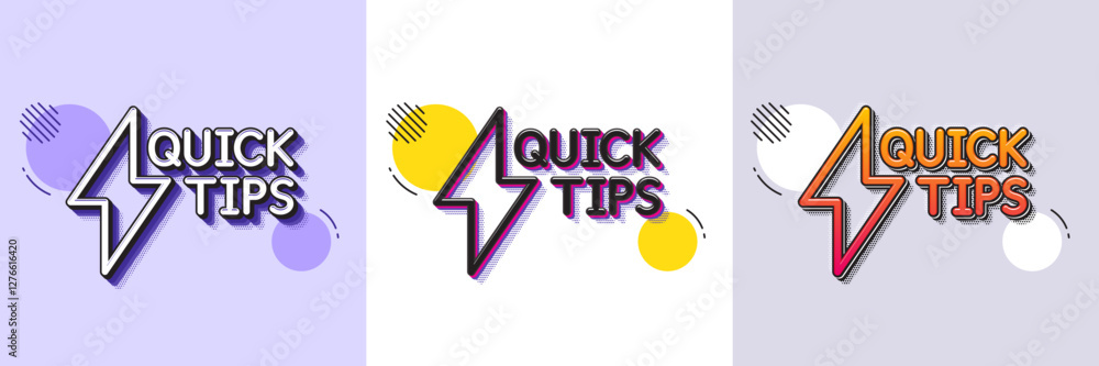 Poster quick tips line icon. halftone dotted pattern. gradient icon with grain shadow. helpful tricks sign.