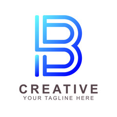 Initial Letter B Logo Design. B Logo Design. Creative And Modern B logo.