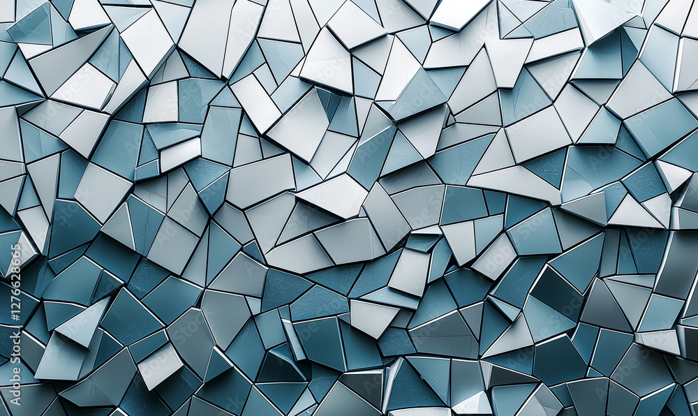 Aufkleber dynamic geometric polygonal shapes background with copy space abstract design elements contemporary 