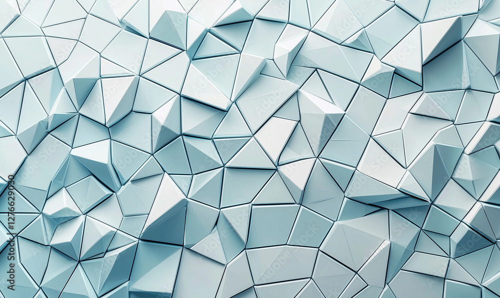 Aufkleber dynamic geometric polygonal shapes abstract background digital art modern design copy space unique t