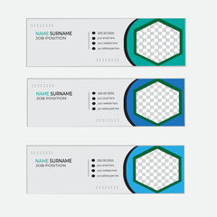 Modern Email signature design template a4 print 