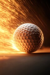 Closeup view of golf ball