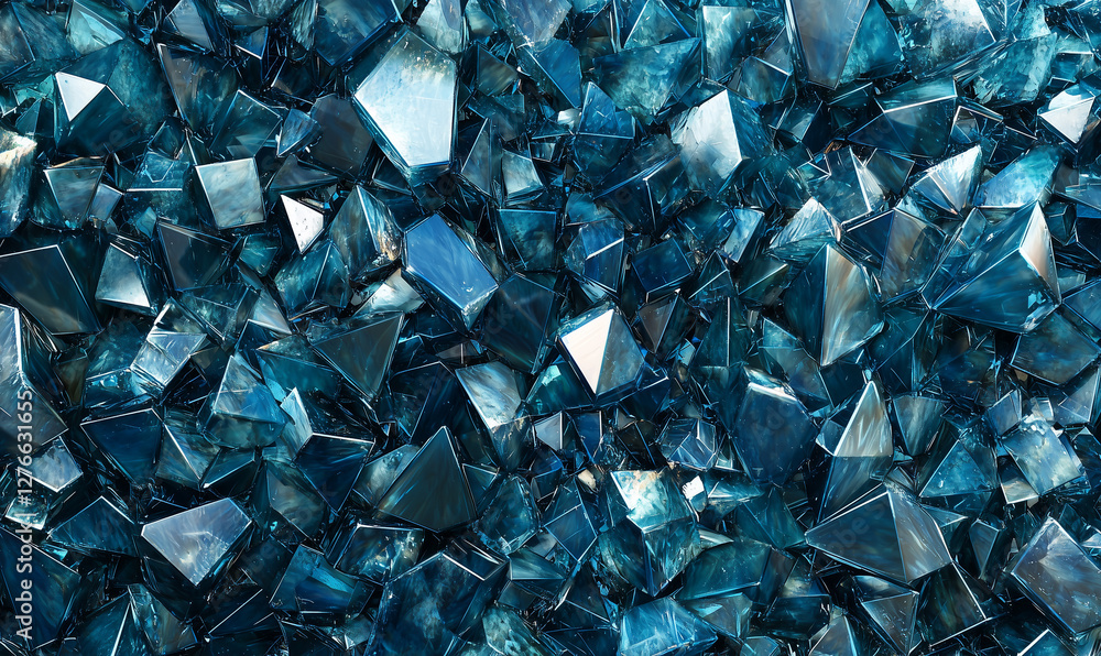 Poster dynamic geometric polygonal shapes abstract background copy space colorful crystal texture close-up 