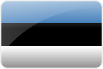 Obraz premium Flag Icon of Estonia Country,National Vector Flag Iconic Symbol and Colors of Estonia flag.