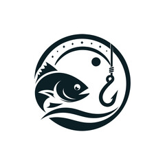 fishing silhouette clip art vector design