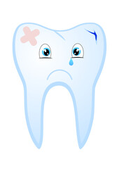 tooth cartoon character