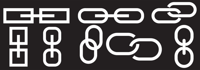 Chain Icon in trendy flat style isolated on white background.