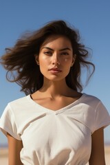 Latin woman portrait adult white.