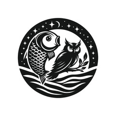 fishing silhouette clip art vector design © btb