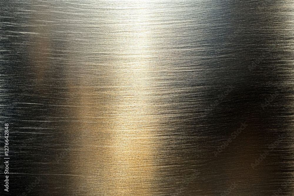 Poster brushed metal texture with a gradient of dark to light brown, showing fine linear grain.