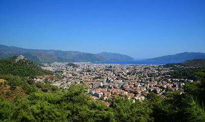 Fototapeta premium A view from Marmaris, Turkey's holiday region