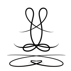 illustration of black and white ribbons forms a simple atomic orbit shape