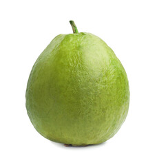 One fresh guava fruit isolated on white