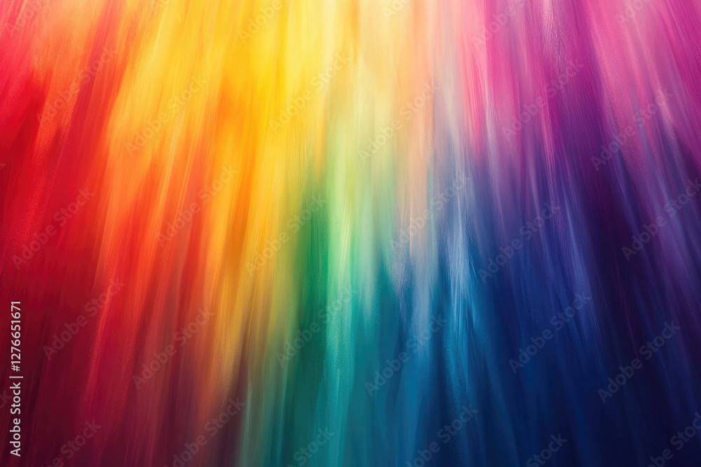 Poster vibrant rainbow hues blend seamlessly, creating a captivating abstract artwork with dynamic, flowing