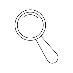 Digital Search Icon - Magnifying Glass on Data 