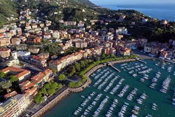 Fototapeta premium Aerial view of Lerici, La Spezia province, Liguria, Italy