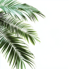 palm leaf isolated on white background