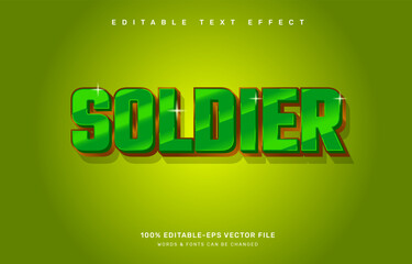 Soldier editable text effect template