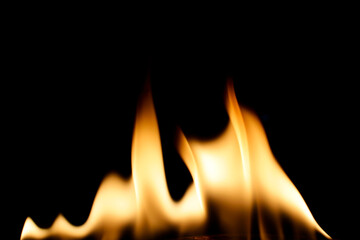 Bright and Luminous Flames in a Dark Background for Creative Projects