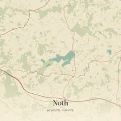 Fototapeta premium Vintage map of Noth, France.
