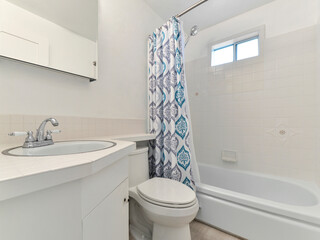 Modern residential bathroom interior
