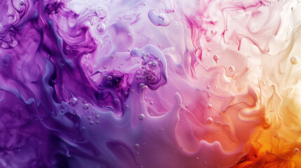 Fototapeta premium Colorful spots of paint are purple, white and yellow, creating an interesting abstract seamless background.