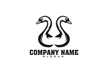 Duck pack logo design vector.